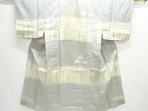 アンティーク　本麻板締め絞り熨斗目に鱗模様男物長襦袢